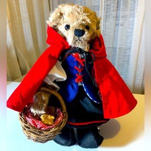 Annette Funicello Collectible Bear Co. Red Riding Hood w basket 12” all original